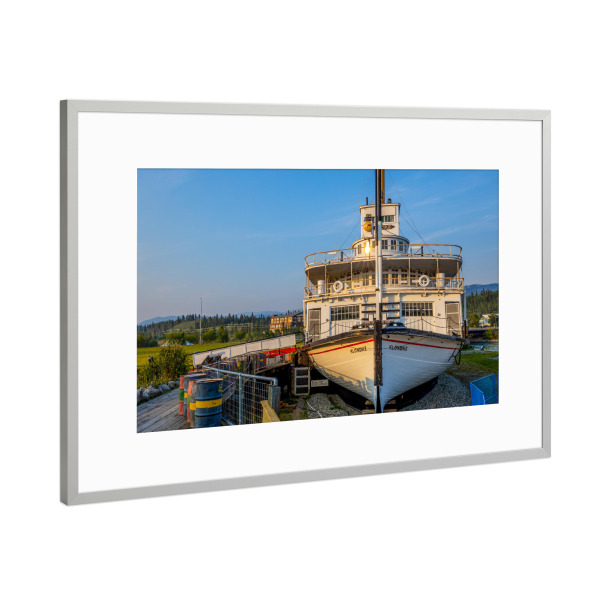 Poster mit Rahmen Silber "Der Schaufelraddampfer Klondike" artboxONE - Architektur,Reise / Länder