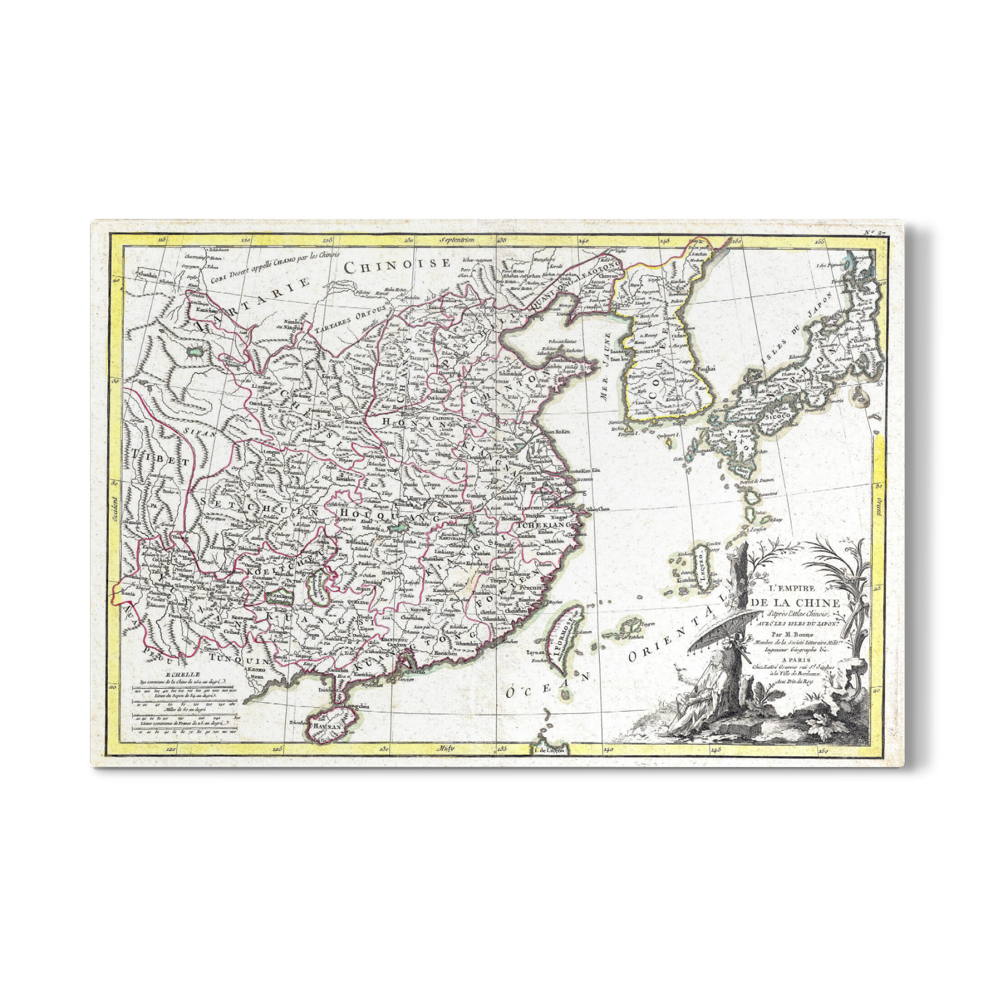 Galerie-Print "Bildkarte China, Korea" 75x50 cm artboxONE