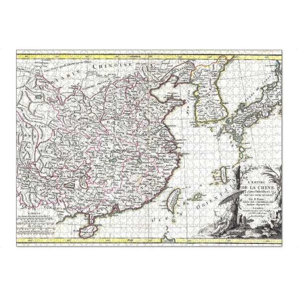 Puzzle Ravensburger "Bildkarte China, Korea" artboxONE - Städte,Architektur,Kartografie