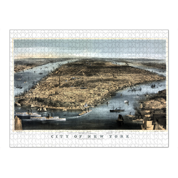 Puzzle Ravensburger "Bildliche Karte von New York" artboxONE - Architektur,Kartografie