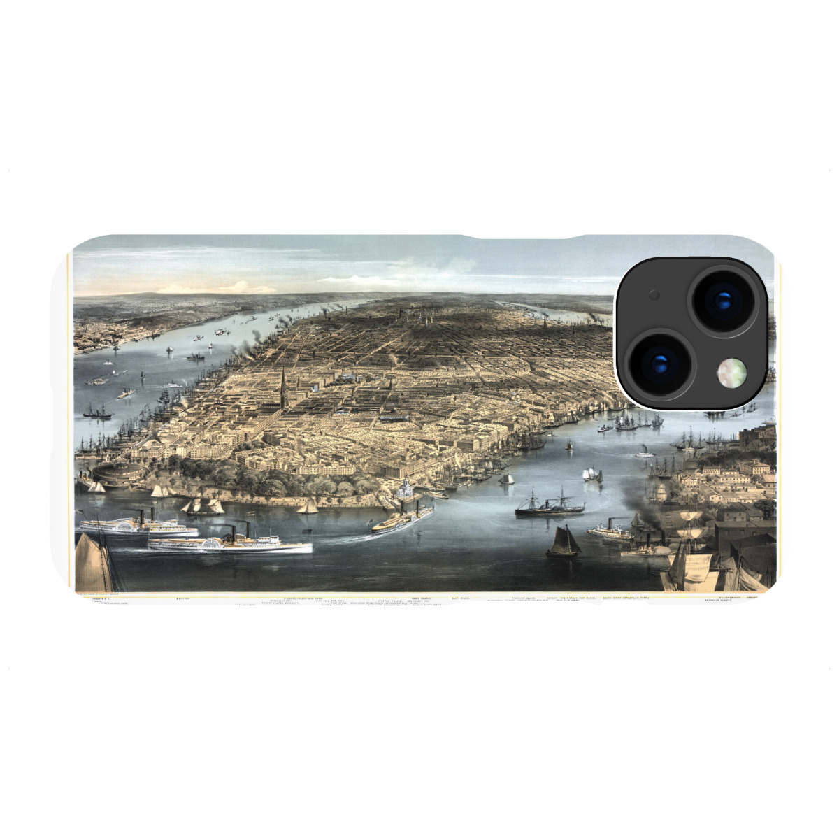 "Bildliche Karte von New York"für iPhone - Premium-Case Handyhülle artboxONE