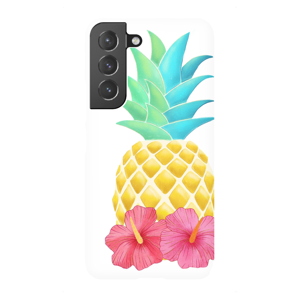 Samsung Galaxy "Ananas mit Hibiskusblüten" Premium-Case Handyhülle artboxONE