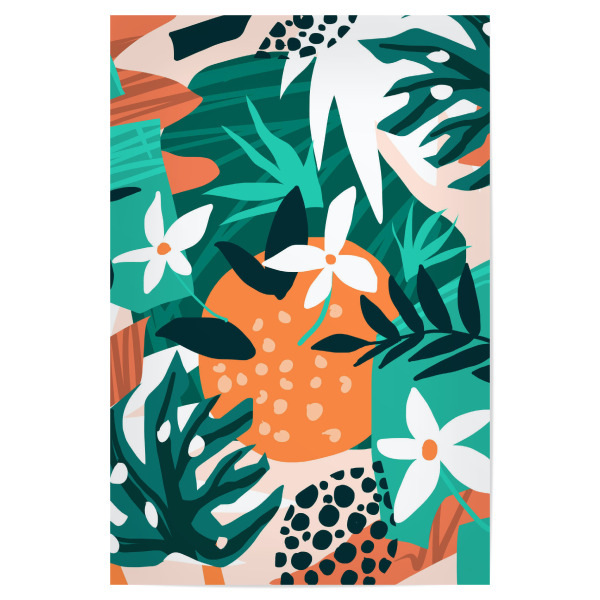 Poster 30x20 cm "Orange abstrakte Abbildung" artboxONE - Natur,Floral,Abstrakt
