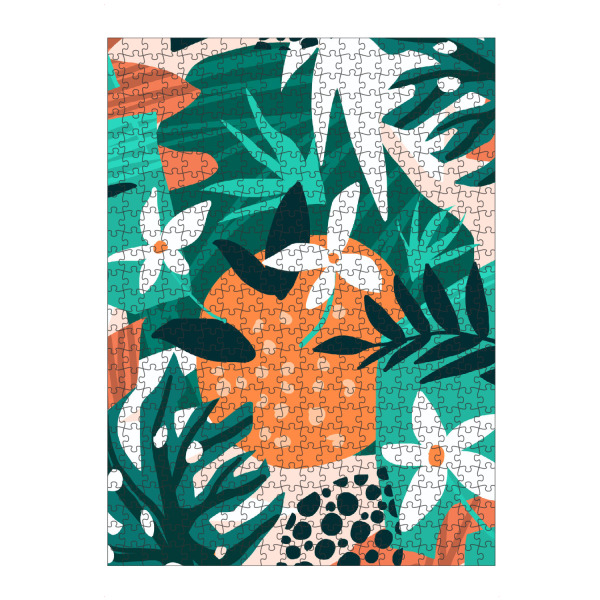 Puzzle Ravensburger "Orange abstrakte Abbildung" artboxONE - Natur,Floral,Abstrakt