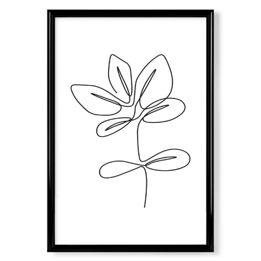 Einzeiliges botanisches Blatt