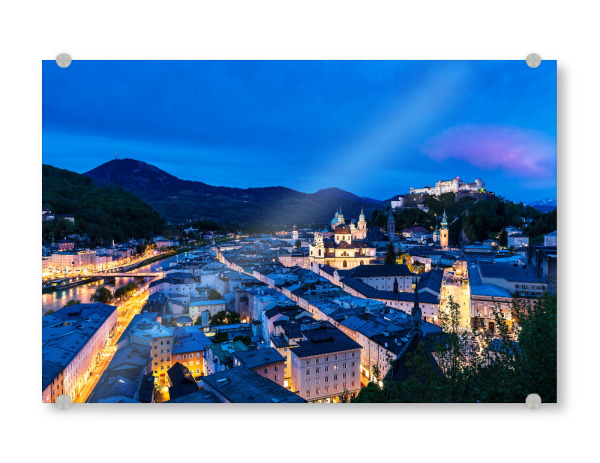 Acrylglasbild "Salzburg bei Nacht" artboxONE - Städte,Architektur
