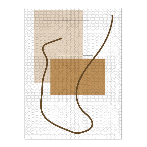 Puzzle Ravensburger "Graphic art beige" artboxONE - Abstrakt,Geometrie - Beige,Schwarz,Black,White,Weiß,Abstrakt,Abstract,Geometrie - Bild beige