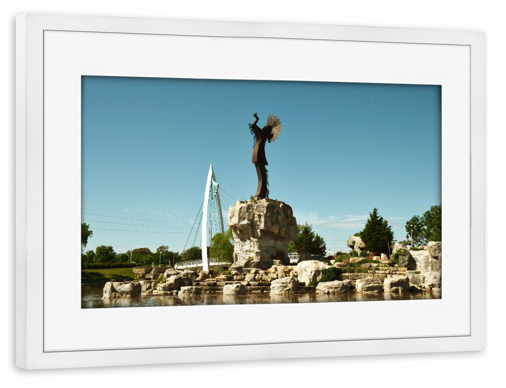 Poster mit Rahmen weiß "Wichita, Kansas" artboxONE - Reise,Architektur,Reise / Länder