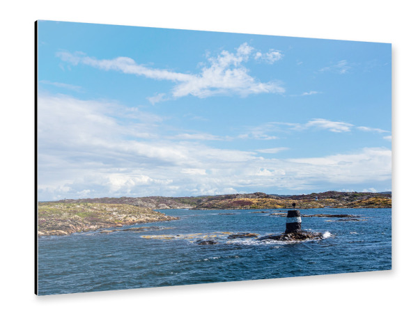 Alu-Dibond "Leuchtfeuer und Schäreninsel" 30x20 cm artboxONE