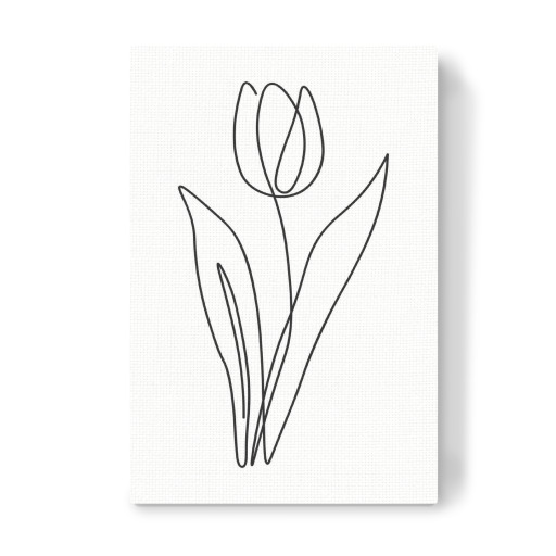 One line flower