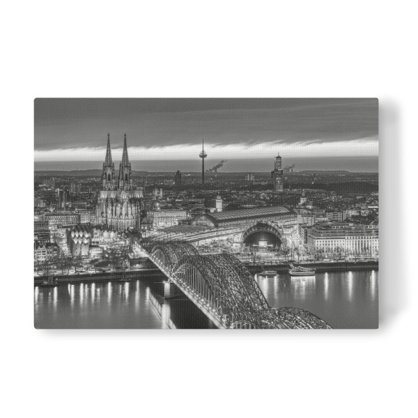Leinwandbild "Köln in schwarz-weiß" artboxONE - Städte / Köln,Schwarzweiß,Architektur