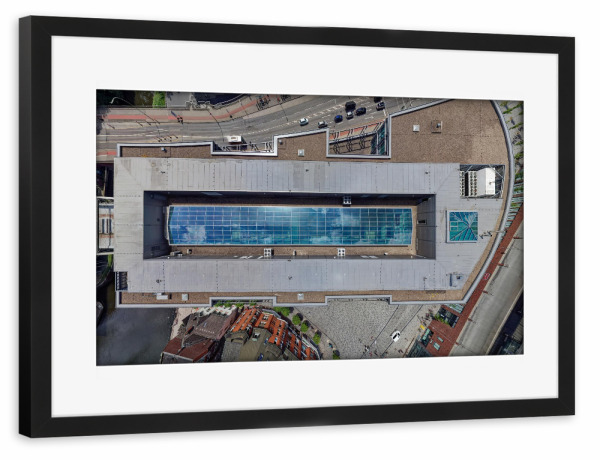 Poster mit Rahmen schwarz "Hamburg-Bergedorf Licht-Dach CCB" artboxONE - Städte,Städte / Hamburg,Reise,Architektur,Reise / Länder