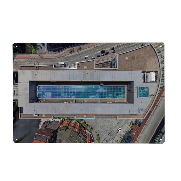 Metall Poster "Hamburg-Bergedorf Licht-Dach CCB" artboxONE - Städte,Städte / Hamburg,Reise,Architektur,Reise / Länder