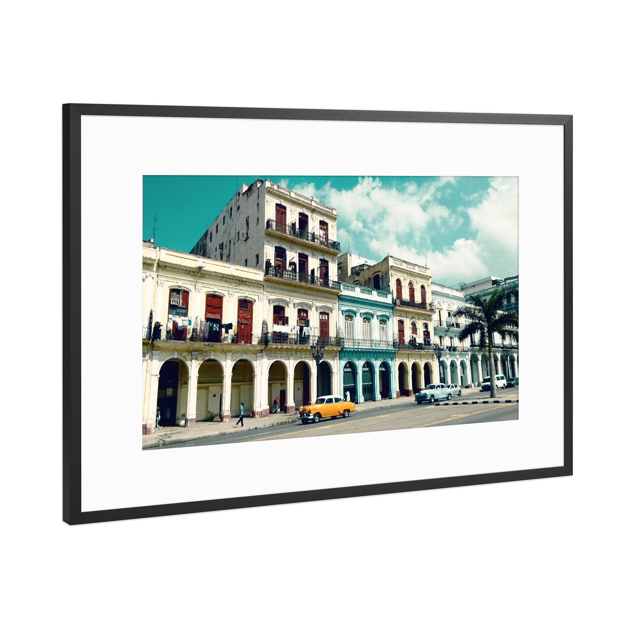 Poster mit Rahmen Schwarz (Metallic) "Havana Street" artboxONE - Reise,Architektur,Reise / Länder,Städte / Weitere