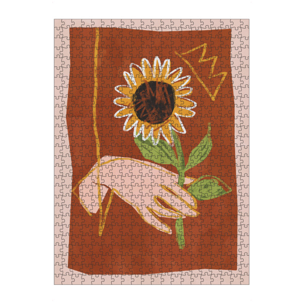 Puzzle Ravensburger "Abstrakte Sonnenblume" artboxONE - Natur,Floral,Abstrakt