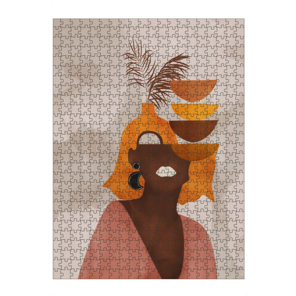 Puzzle Ravensburger "Boho-Mädchen von TAS" artboxONE - Floral,Abstrakt,Geometrie