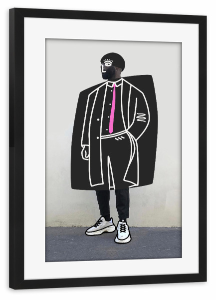 Poster mit Rahmen schwarz "Der Gentleman" artboxONE - Menschen,Fashion,Männer