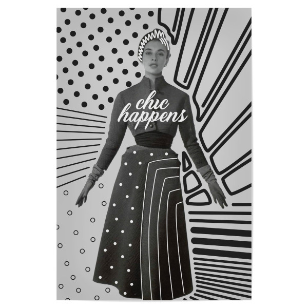 Poster 30x20 cm "Lassen Sie Chic geschehen" artboxONE - Menschen,Schwarzweiß,Fashion