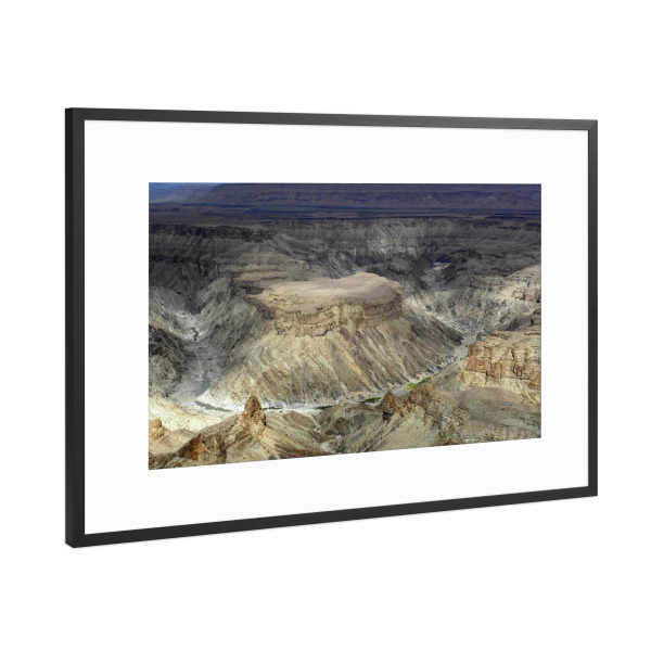 Poster mit Rahmen Schwarz (Metallic) "Der Fish River Canyon in Namibia" artboxONE - Natur,Reise,Reise / Afrika,Reise / Länder