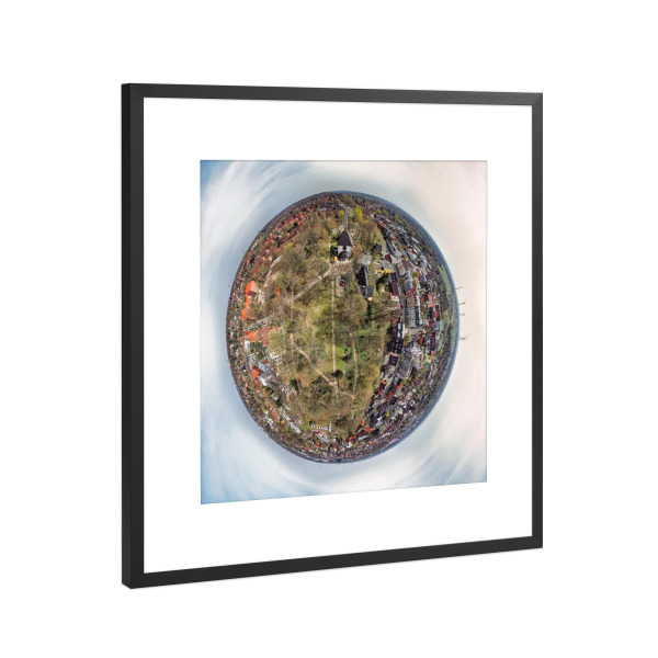 Poster mit Rahmen Schwarz (Metallic) "Kirche St. Michael" artboxONE - Städte,Städte / Hamburg,Natur,Reise,Architektur