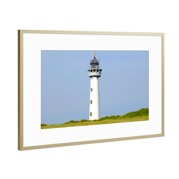 Poster mit Rahmen Gold "Egmond Lighthouse" artboxONE - Reise,Reise / Strand und Meer,Reise / Länder