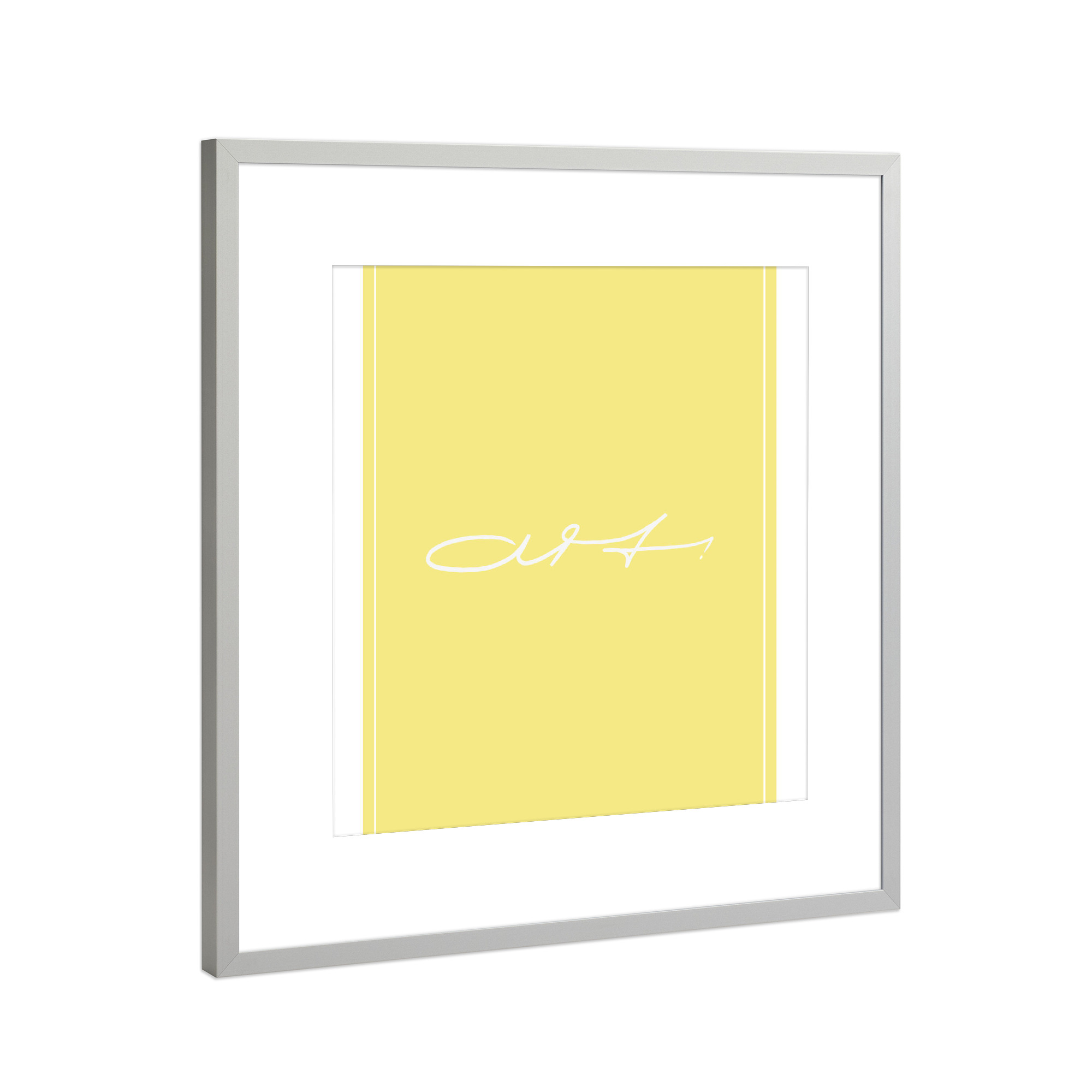 Poster mit Rahmen Silber "Art.three" artboxONE - Typografie - Art,Artwork,Schriftzug,Typografie