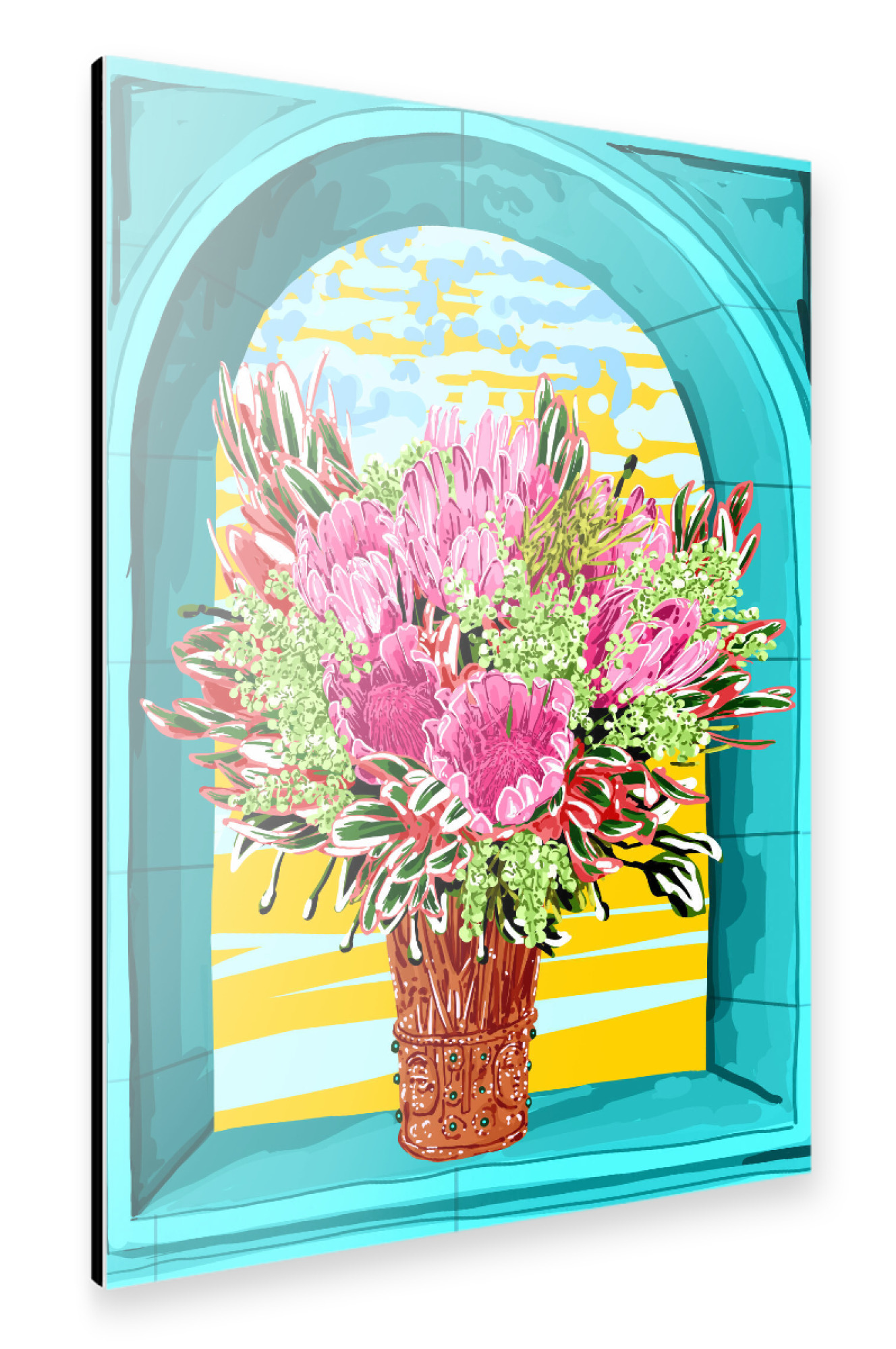 Alu-Dibond "Der Good Vibes Blumentopf" 30x20 cm artboxONE