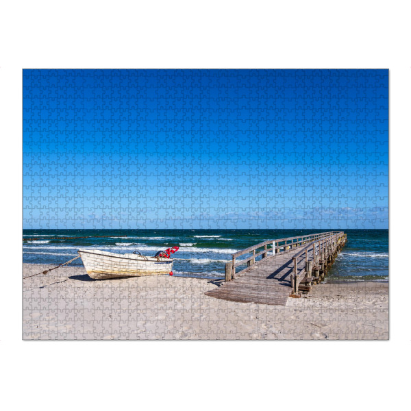 Puzzle Ravensburger "Steg, Boot und Ostsee" artboxONE - Natur,Reise,Reise / Strand und Meer