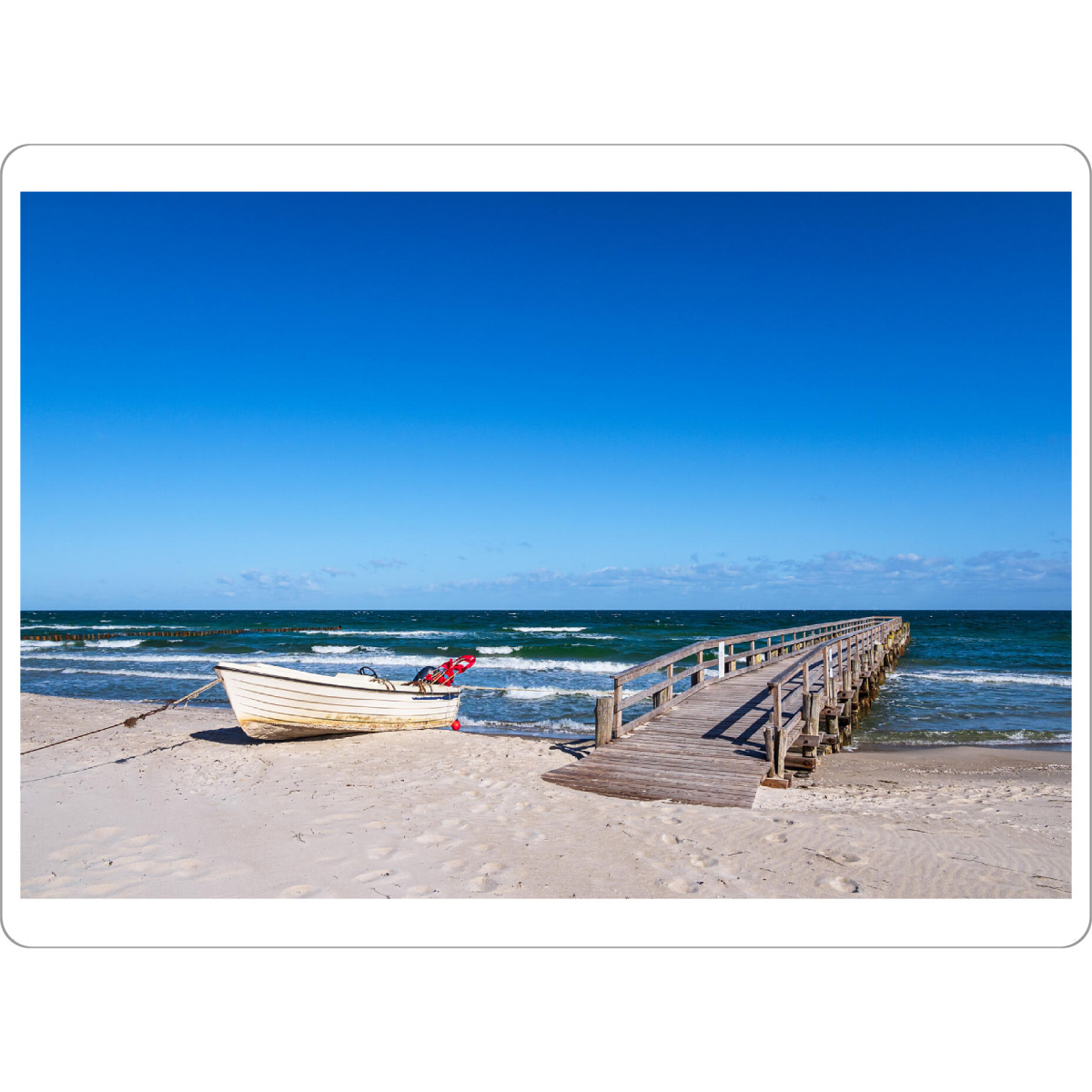 Tischset "Steg, Boot und Ostsee" artboxONE - Natur,Reise,Reise / Strand und Meer