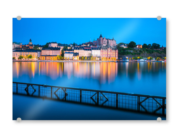 Acrylglasbild "Stockholm bei Nacht, Schweden" artboxONE - Städte,Architektur,Städte / Stockholm