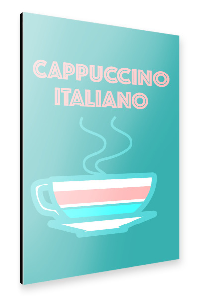 Alu-Dibond "Cappuccino türkis" 75x50 cm artboxONE