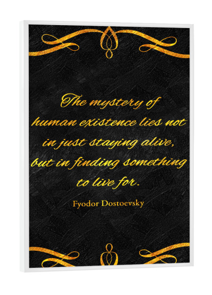 Poster mit weißem Rahmen "Lebe für etwas" artboxONE - Typografie