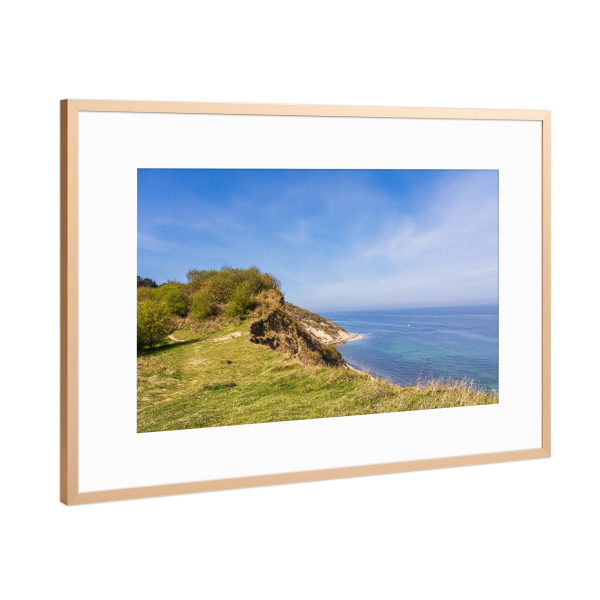 Poster mit Rahmen Kupfer "Steilküste, Ostsee, Himmel" artboxONE - Natur,Reise,Reise / Strand und Meer