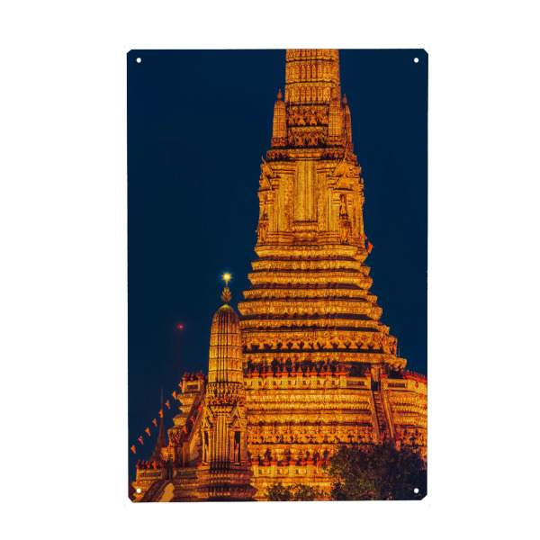 Metall Poster "Wat Arun, Bangkok, Thailand" artboxONE - Städte,Architektur,Reise / Asien