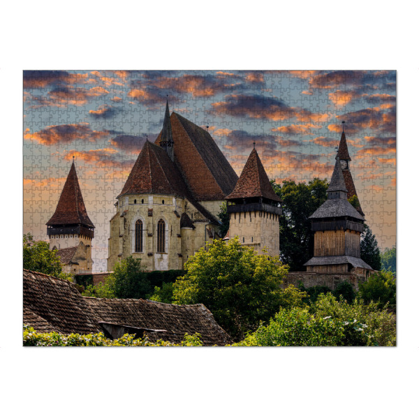 Puzzle Ravensburger "Die Kirchenburg von Birthälm" artboxONE - Städte,Architektur