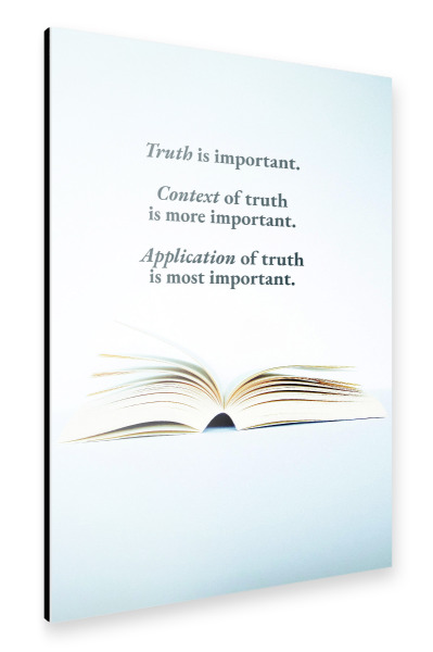 Alu-Dibond "Wahrheit ist wichtig" 30x20 cm artboxONE