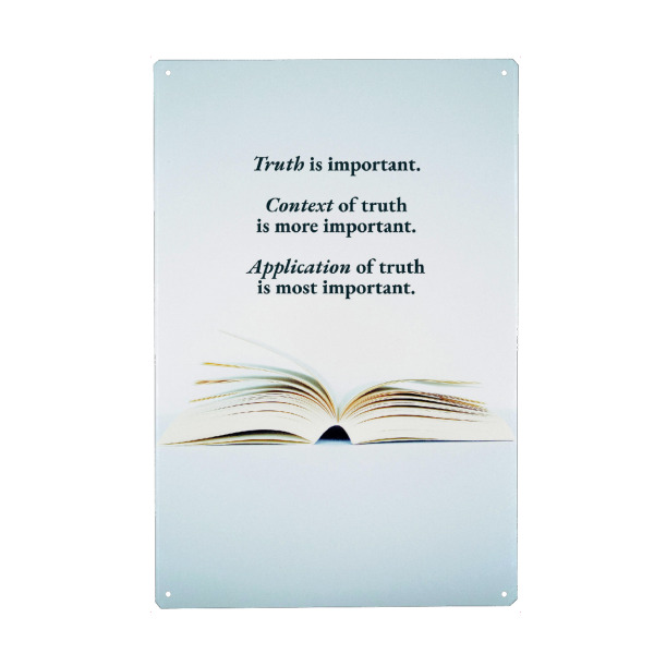 Metall Poster "Wahrheit ist wichtig" artboxONE - Typografie
