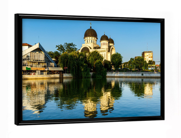 Poster mit schwarzem Rahmen "Die Kathedrale von Arad" artboxONE - Architektur