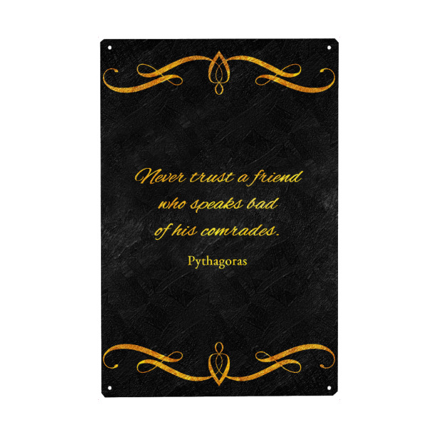 Metall Poster "Einem Freund vertrauen" artboxONE - Typografie