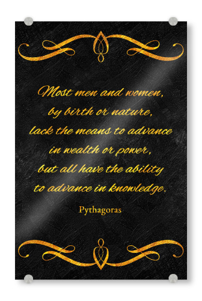 Acrylglasbild "Fortschritt im Wissen" artboxONE - Typografie