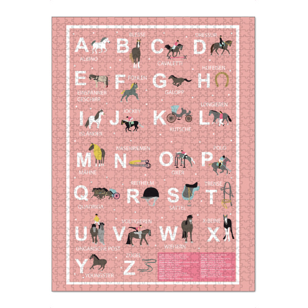 Puzzle Ravensburger "Pferde ABC für Mädchen" artboxONE - Typografie,Für Kinder,Tiere
