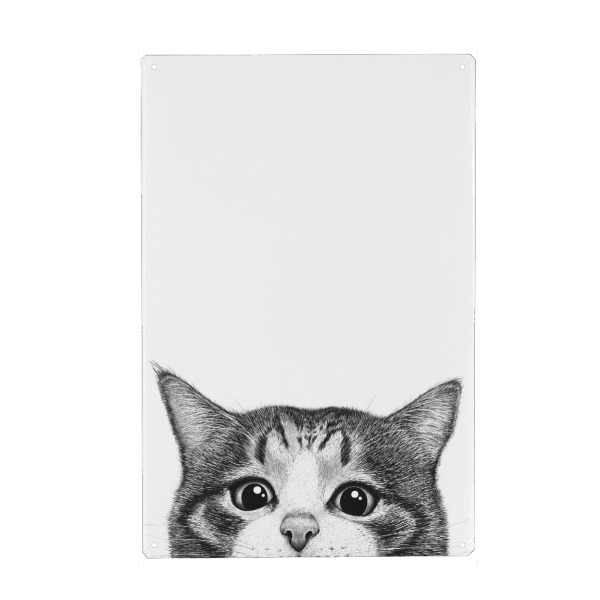 Holzbild "Du bist so süß" artboxONE - Natur,Für Kinder,Tiere,Schwarzweiß,Lustig - Katze,Katzen,Tiere,Schwarz und weiß,Grafikdesign,Süß,Kätzchen,Schön