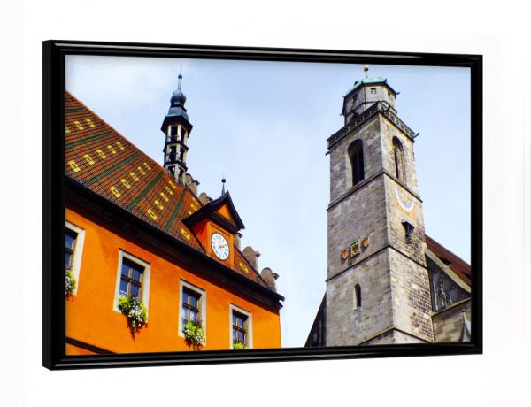 Poster mit schwarzem Rahmen "Dinkelsbühl, Bayern" artboxONE - Städte,Reise,Architektur,Reise / Länder