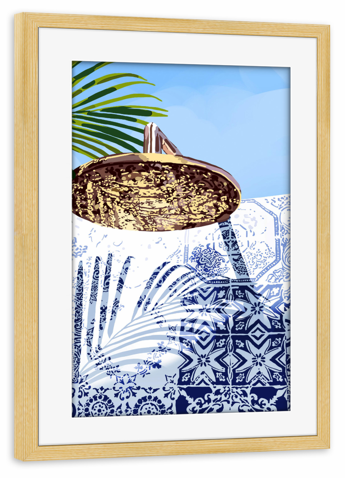 Poster mit Rahmen kiefer "Tropische Dusche" artboxONE - Natur