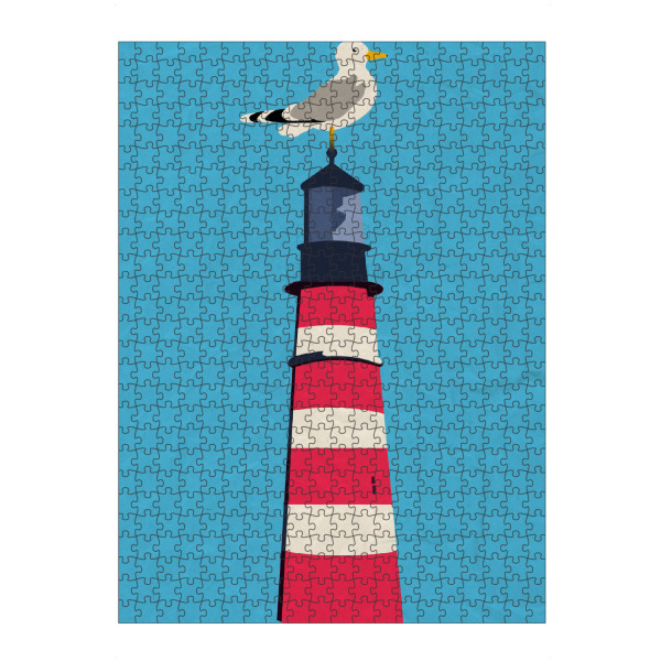 Puzzle Ravensburger "Ne Möwe auf'm Leuchtturm" artboxONE - Für Kinder,Architektur,Reise / Strand und Meer