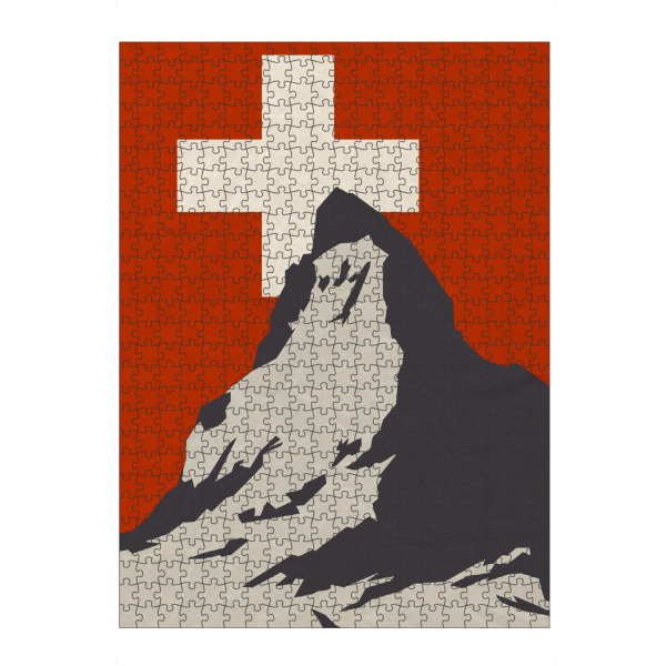 Puzzle Ravensburger "Das Matterhorn mit Flagge" artboxONE - Reise,Reise / Länder,Städte / Zürich