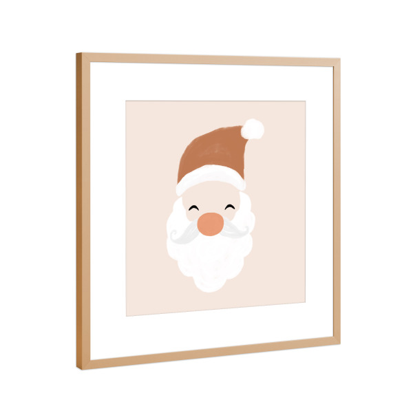 Poster mit Rahmen Kupfer "Weihnachtsmann-Porträt" artboxONE - Menschen,Weihnachten,Lustig