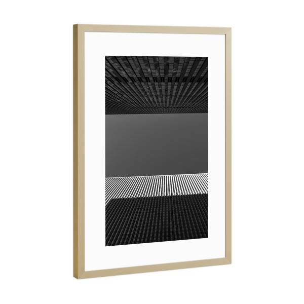 Poster mit Rahmen Gold "Manhattan Minimalismus" artboxONE - Städte,Städte / New York,Architektur