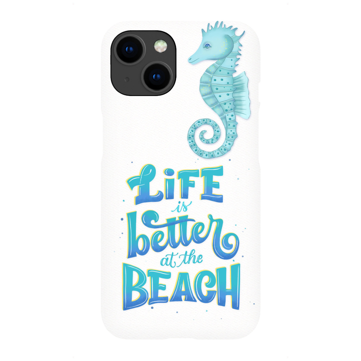 "Beach Life mit Seepferdchen"für iPhone - Premium-Case Handyhülle artboxONE