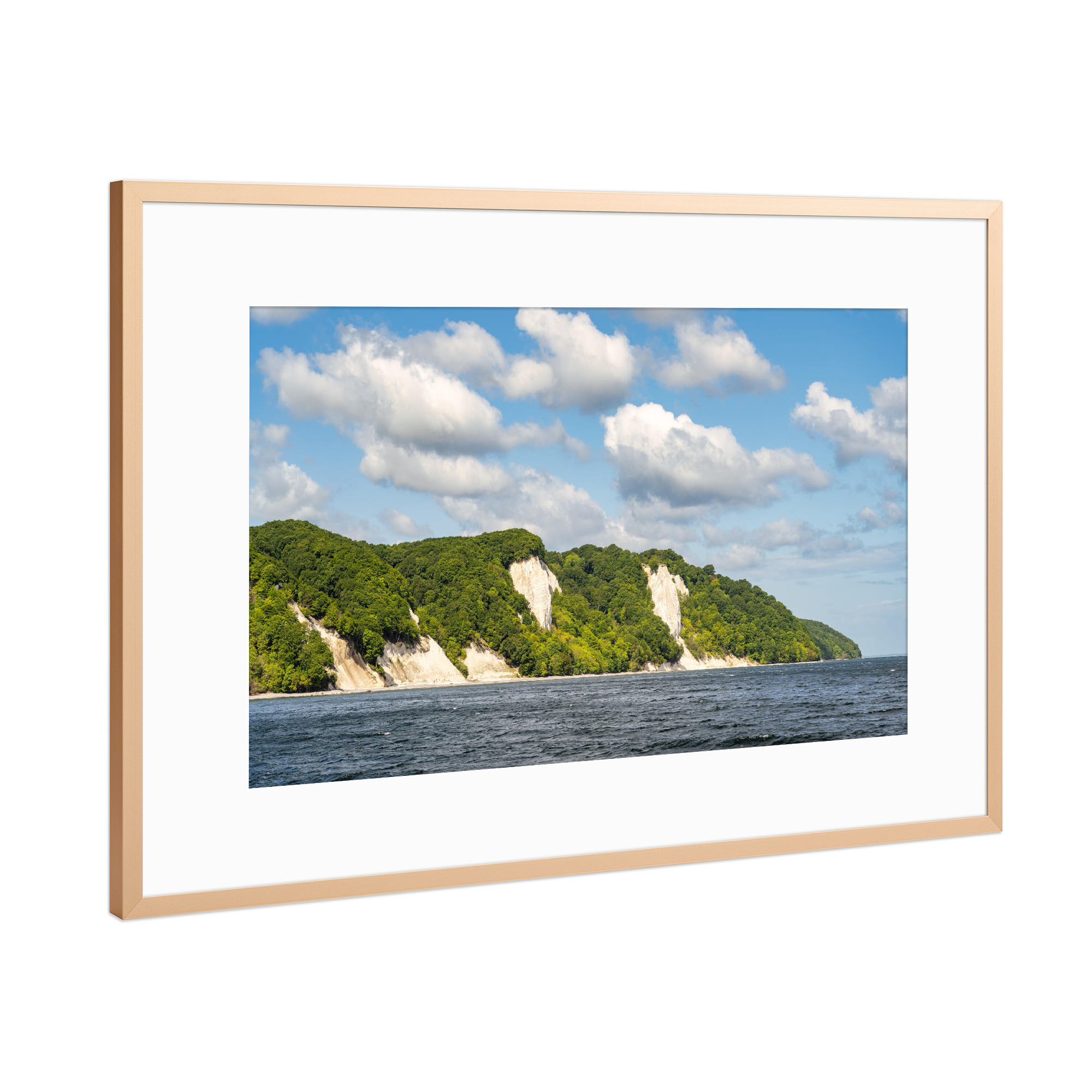 Poster mit Rahmen Kupfer "Kreideküste Insel Rügen" artboxONE - Natur,Reise,Reise / Strand und Meer